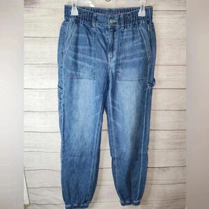 American Eagle High Waist Baggy Cargo Jogger Size 6 LONG